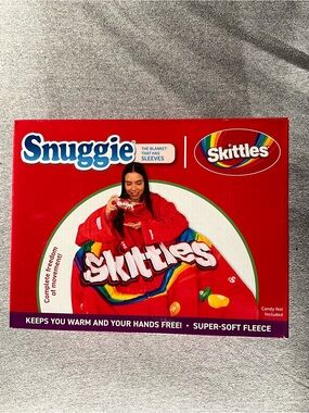 NIB Skittles x Snuggie Wearable Blanket - Rare Branded Collectible!